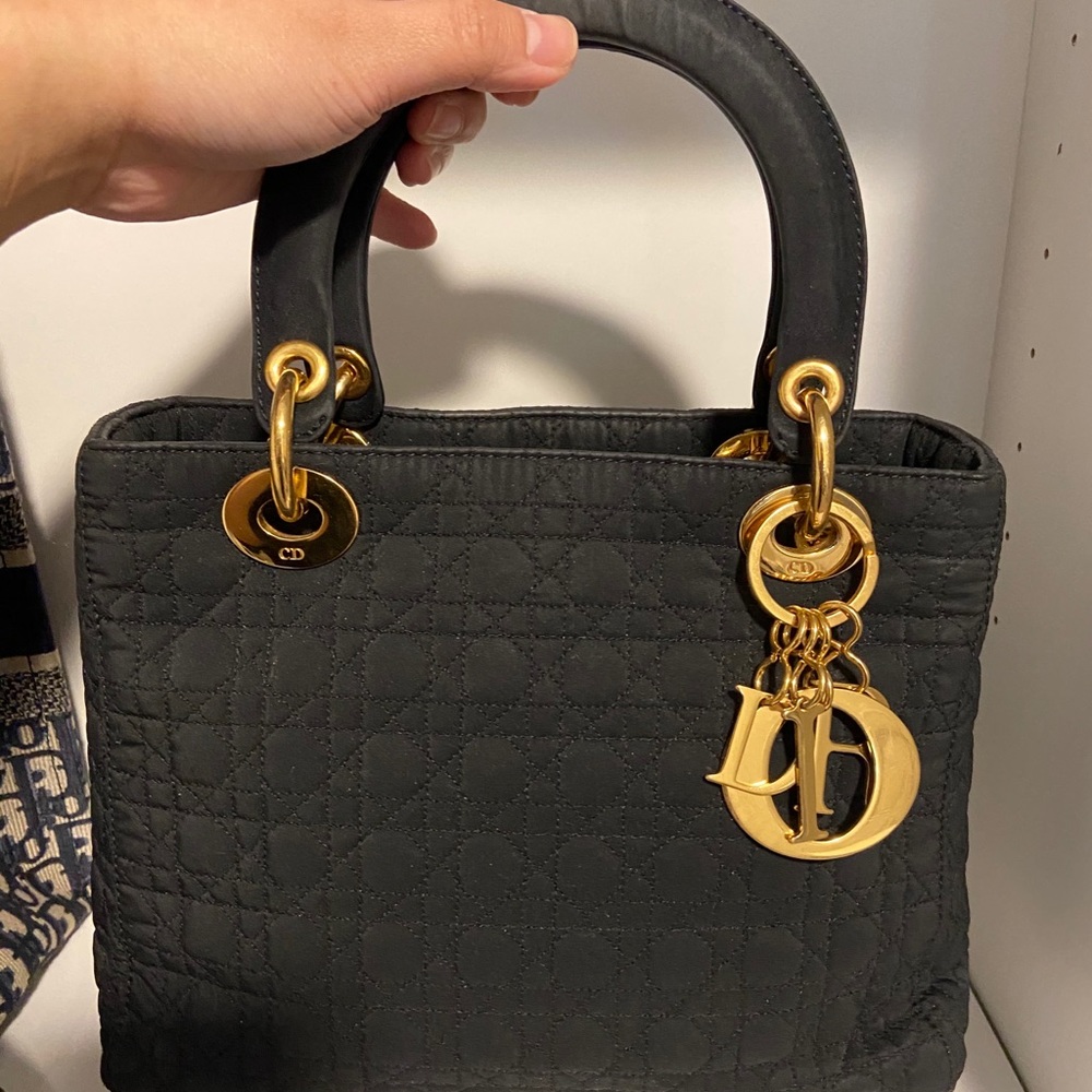 Vintage Nylon Lady Dior Small Black